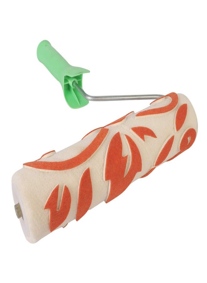 Jai Brush Industries فرشاة طلاء جدران بنمط تصميم عتيق من شركة جاي براش إندستريز (9 بوصات، برتقالي، أبيض) - Image 2